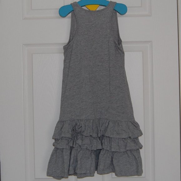 COPY - GAP Girls Size S (6-7) Cotton Gray Sleeveless Ruffle Dress - Picture 2 of 2